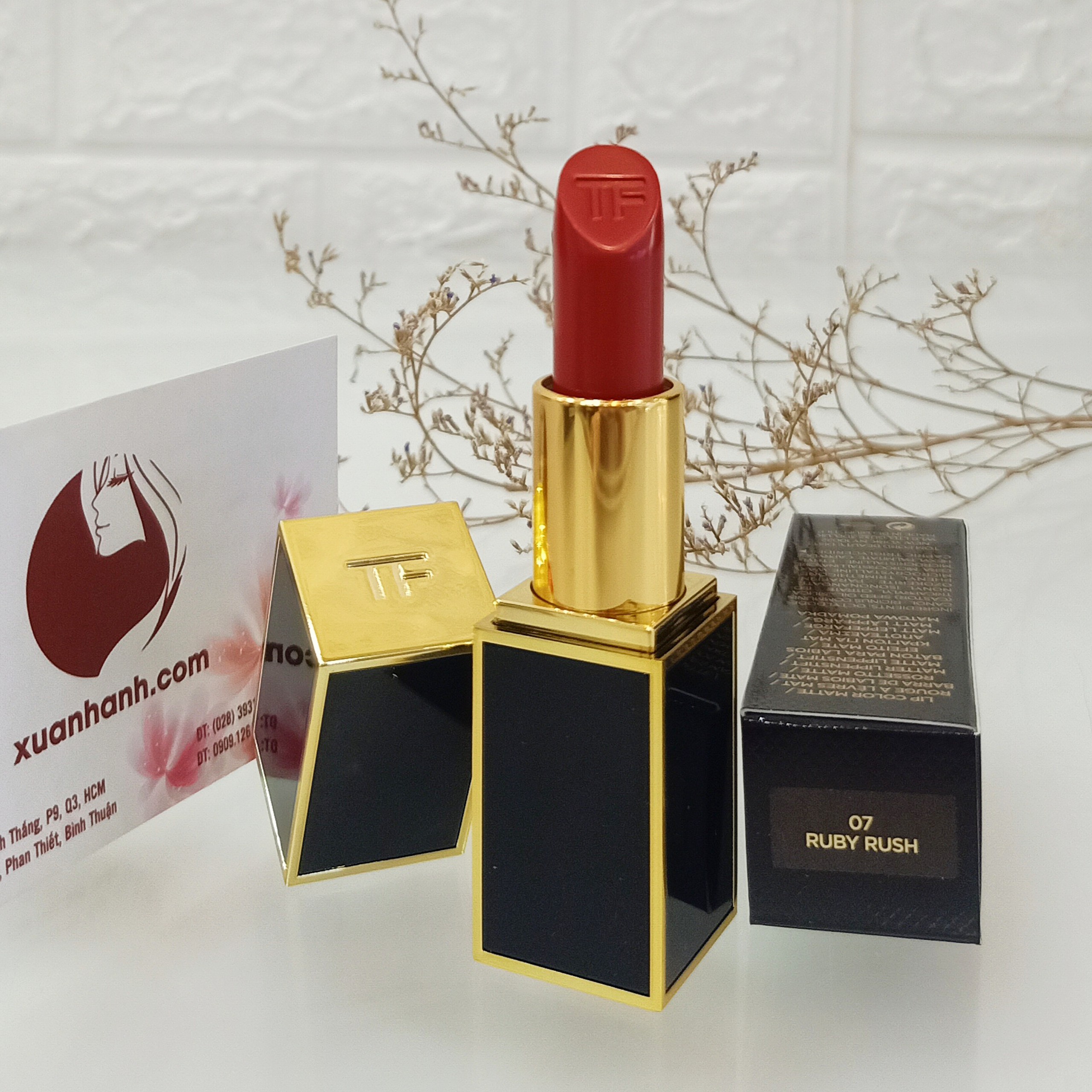 Son Tom Ford Lip Color Matte dòng son lì thượng hạng đỏ Ruby, #07 Ruby