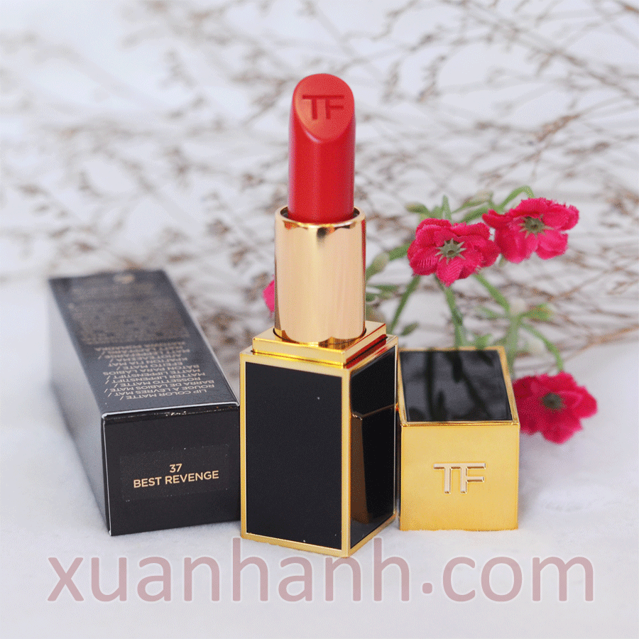 Son Tom Ford Lip Color Matte dòng son lì thượng hạng đỏ dâu #37 Best Revenge