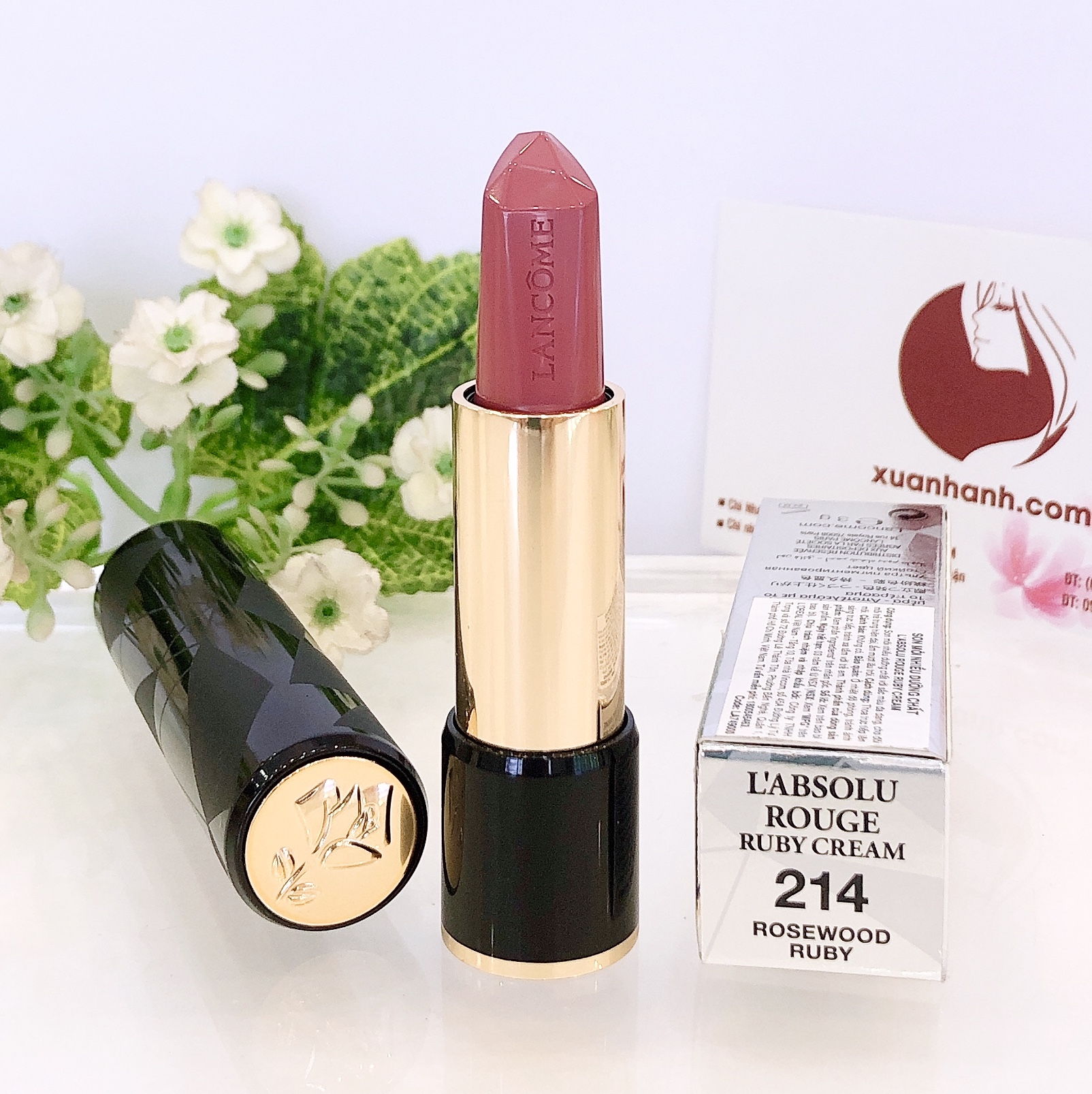 Son Lancome L Absolue Rouge Ruby Cream 214 Rosewood Ruby Hồng ấm Rất đẹp